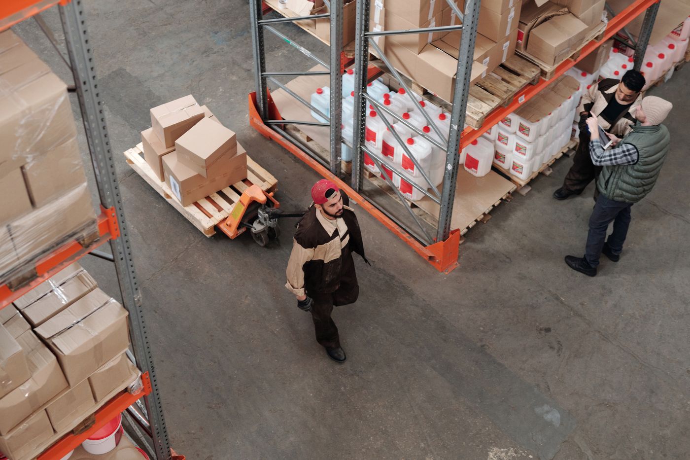Stock arriving at a fulfilment centre.